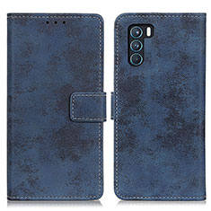 Leather Case Stands Flip Cover Holder D05Y for Oppo K9 Pro 5G Blue