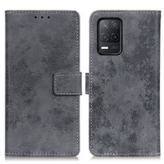 Leather Case Stands Flip Cover Holder D05Y for Realme Narzo 30 5G Gray