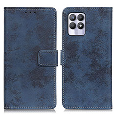 Leather Case Stands Flip Cover Holder D05Y for Realme Narzo 50 4G Blue