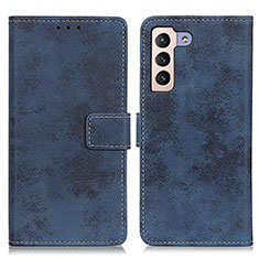 Leather Case Stands Flip Cover Holder D05Y for Samsung Galaxy S21 FE 5G Blue