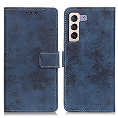 Leather Case Stands Flip Cover Holder D05Y for Samsung Galaxy S24 Plus 5G Blue