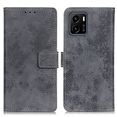 Leather Case Stands Flip Cover Holder D05Y for Vivo iQOO U5x Gray