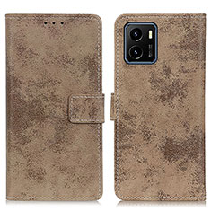 Leather Case Stands Flip Cover Holder D05Y for Vivo Y15C Khaki