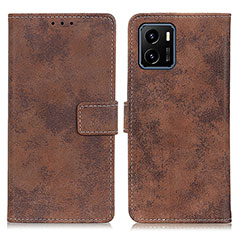 Leather Case Stands Flip Cover Holder D05Y for Vivo Y32t Brown
