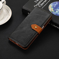 Leather Case Stands Flip Cover Holder D07Y for Huawei Mate 60 Pro Black