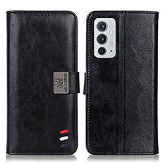 Leather Case Stands Flip Cover Holder D07Y for OnePlus 9RT 5G Black