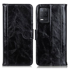 Leather Case Stands Flip Cover Holder D07Y for Realme 8 5G Black