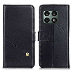 Leather Case Stands Flip Cover Holder D08Y for OnePlus 10 Pro 5G Black