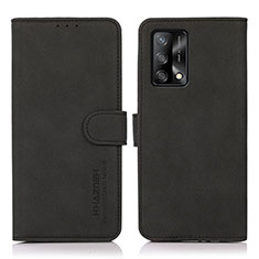 Leather Case Stands Flip Cover Holder D08Y for Oppo A74 4G Black