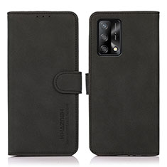 Leather Case Stands Flip Cover Holder D08Y for Oppo F19s Black