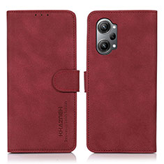 Leather Case Stands Flip Cover Holder D08Y for Oppo K10 Pro 5G Red