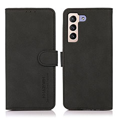 Leather Case Stands Flip Cover Holder D08Y for Samsung Galaxy S22 Plus 5G Black