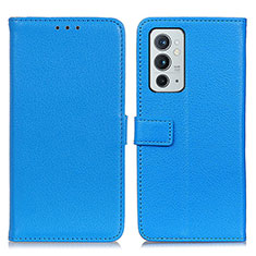 Leather Case Stands Flip Cover Holder D09Y for OnePlus 9RT 5G Sky Blue