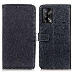 Leather Case Stands Flip Cover Holder D09Y for Oppo F19s Black