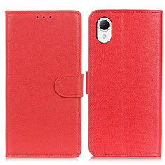 Leather Case Stands Flip Cover Holder D09Y for Samsung Galaxy A23e 5G Red