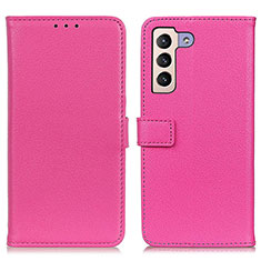 Leather Case Stands Flip Cover Holder D09Y for Samsung Galaxy S22 5G Hot Pink