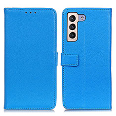 Leather Case Stands Flip Cover Holder D09Y for Samsung Galaxy S22 5G Sky Blue