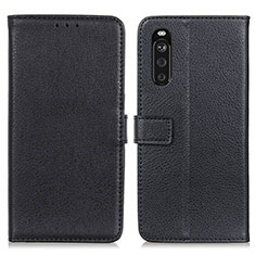 Leather Case Stands Flip Cover Holder D09Y for Sony Xperia 10 III Lite Black