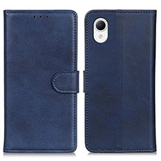 Leather Case Stands Flip Cover Holder D10Y for Samsung Galaxy A23 5G SC-56C Blue