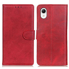 Leather Case Stands Flip Cover Holder D10Y for Samsung Galaxy A23 5G SC-56C Red