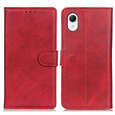 Leather Case Stands Flip Cover Holder D10Y for Samsung Galaxy A23e 5G Red