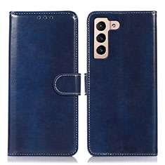 Leather Case Stands Flip Cover Holder D10Y for Samsung Galaxy S21 Plus 5G Blue