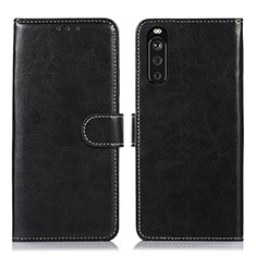 Leather Case Stands Flip Cover Holder D10Y for Sony Xperia 10 III Lite Black