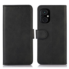 Leather Case Stands Flip Cover Holder D10Y for Xiaomi Poco M5 4G Black