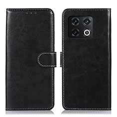 Leather Case Stands Flip Cover Holder D11Y for OnePlus 10 Pro 5G Black