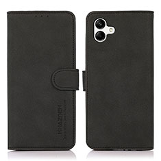 Leather Case Stands Flip Cover Holder D11Y for Samsung Galaxy A04 4G Black