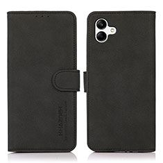 Leather Case Stands Flip Cover Holder D11Y for Samsung Galaxy A05 Black