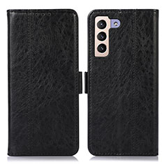 Leather Case Stands Flip Cover Holder D11Y for Samsung Galaxy S23 Plus 5G Black