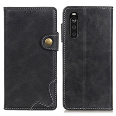 Leather Case Stands Flip Cover Holder D11Y for Sony Xperia 10 III Lite Black