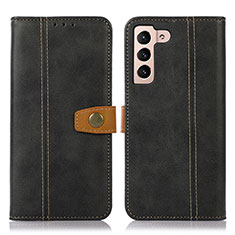 Leather Case Stands Flip Cover Holder D14T for Samsung Galaxy S21 5G Black