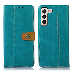 Leather Case Stands Flip Cover Holder D14T for Samsung Galaxy S21 Plus 5G Green