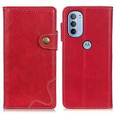 Leather Case Stands Flip Cover Holder DY01 for Motorola Moto G31 Red