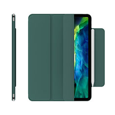 Leather Case Stands Flip Cover Holder for Apple iPad Pro 12.9 (2021) Green