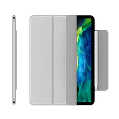 Leather Case Stands Flip Cover Holder for Apple iPad Pro 12.9 (2021) Silver