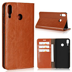 Leather Case Stands Flip Cover Holder for Asus Zenfone 5z ZS620KL Orange