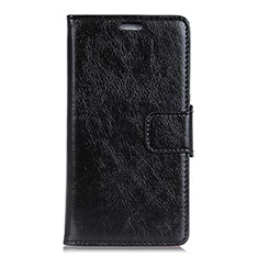 Leather Case Stands Flip Cover Holder for BQ Aquaris C Black