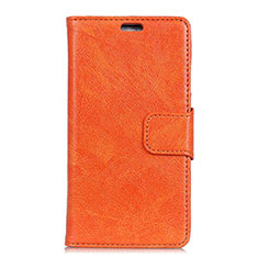 Leather Case Stands Flip Cover Holder for BQ Aquaris C Orange