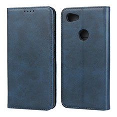 Leather Case Stands Flip Cover Holder for Google Pixel 3a XL Blue