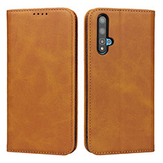 Leather Case Stands Flip Cover Holder for Huawei Honor 20S Orange