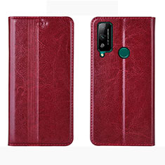 Leather Case Stands Flip Cover Holder for Huawei Honor Play4T Red