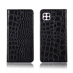 Leather Case Stands Flip Cover Holder for Huawei Nova 7i Black