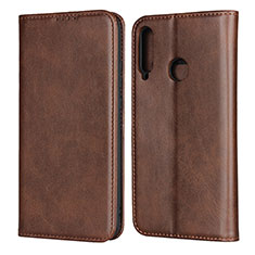 Leather Case Stands Flip Cover Holder for Huawei P40 Lite E Brown