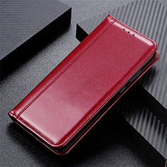 Leather Case Stands Flip Cover Holder for LG Velvet 5G Red Wine