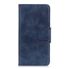 Leather Case Stands Flip Cover Holder for Motorola Moto One Fusion Blue