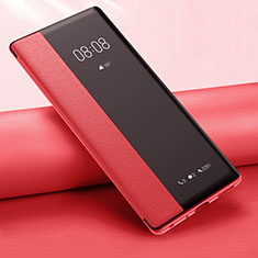 Leather Case Stands Flip Cover Holder for Oppo A2x 5G Red