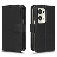 Leather Case Stands Flip Cover Holder for Oppo Find N2 5G Black